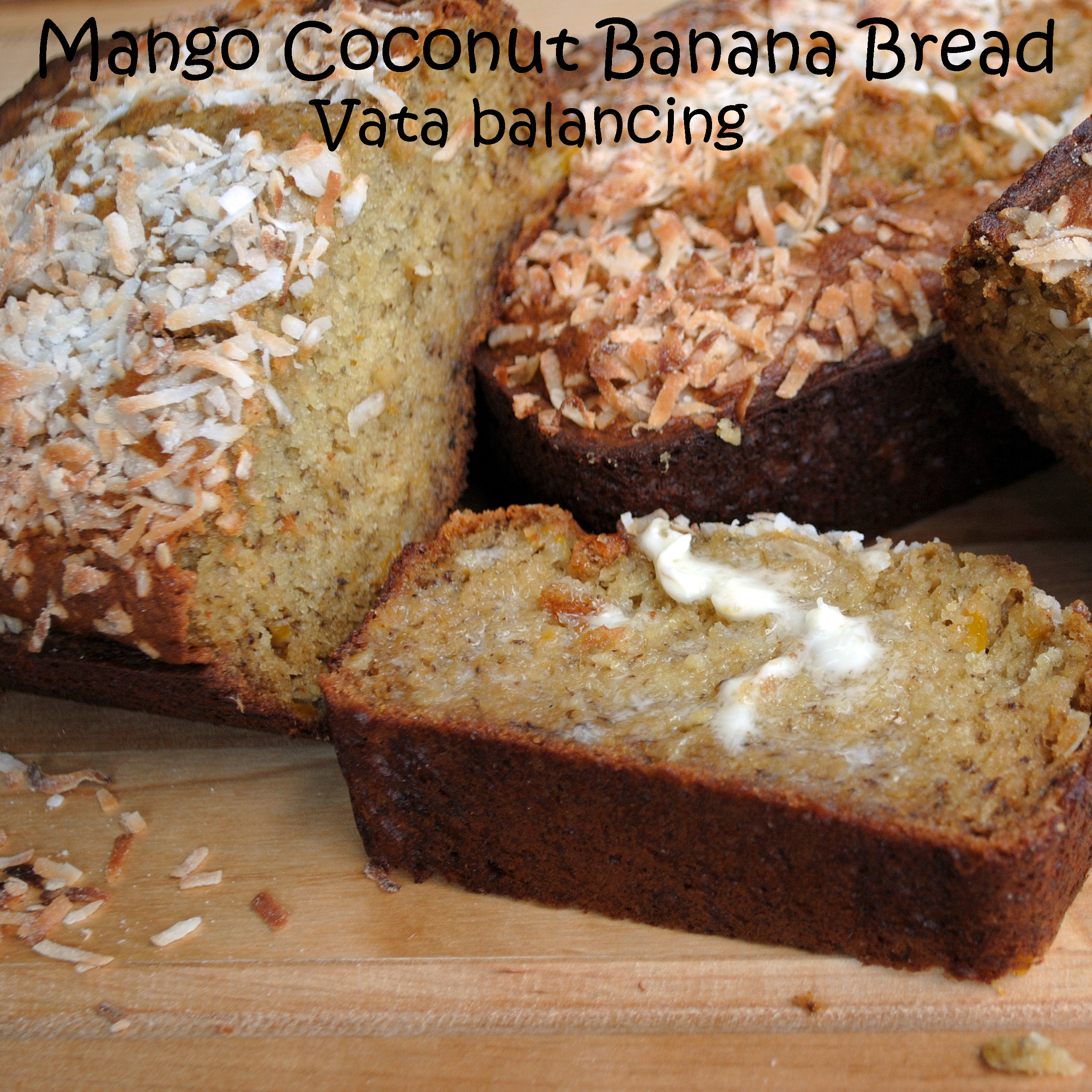 Mango Coconut Banana Bread
